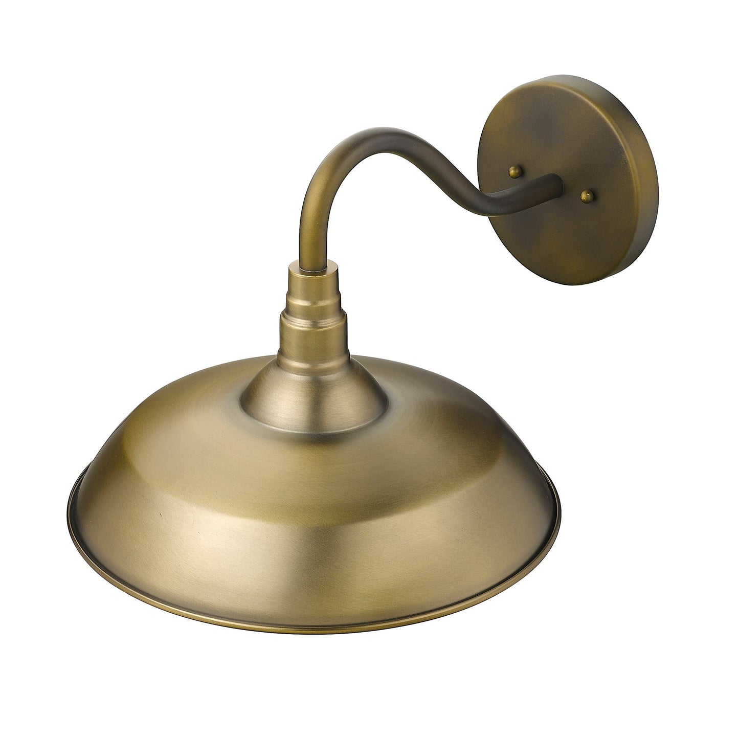 HomeRoots Burry 1-Light Wall Light in Antique Brass Finish