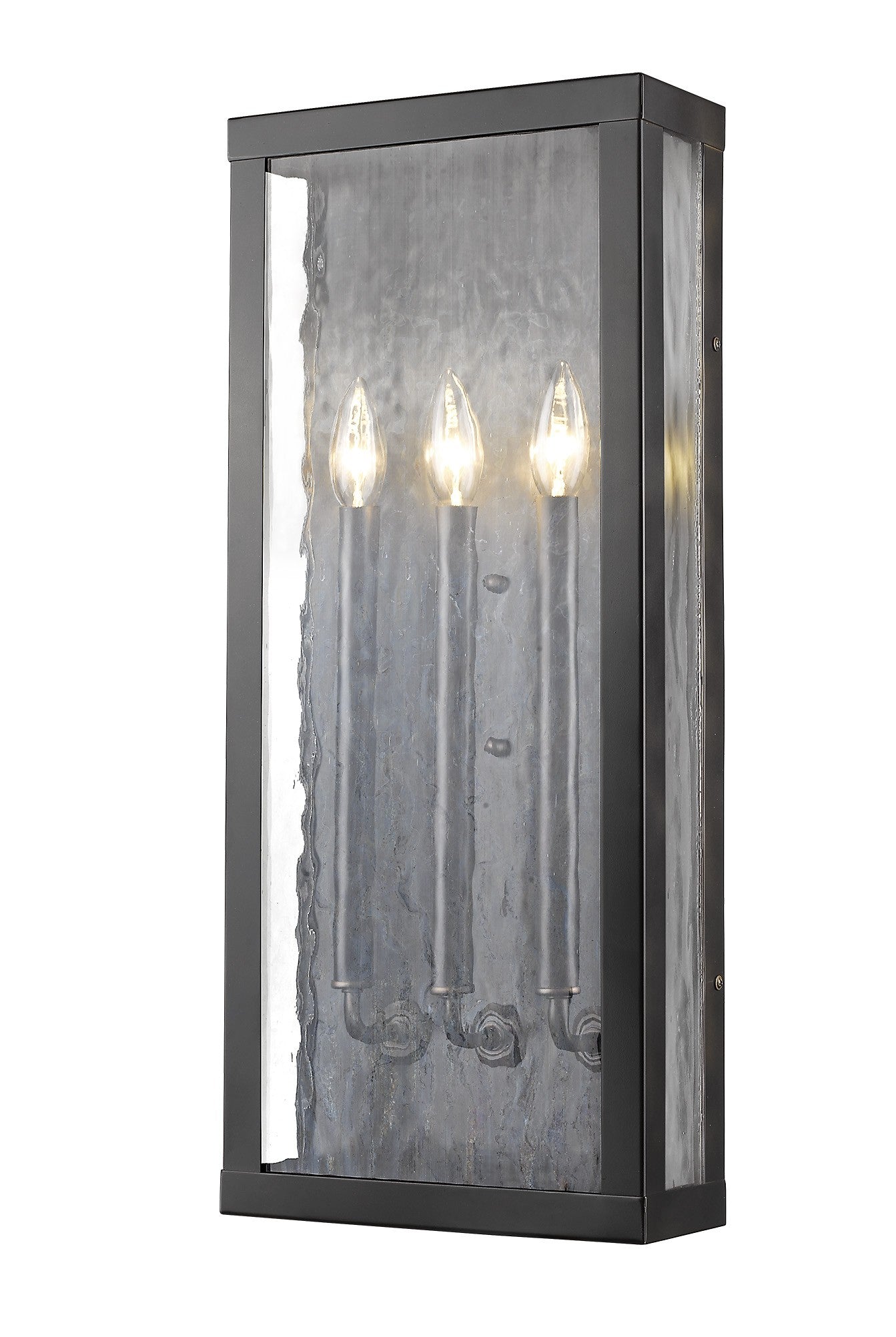 HomeRoots Charleston 3-Light Shadowbox Wall Light in Oil Rubbed Bronze Finish