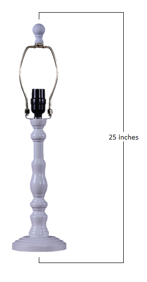 HomeRoots Classic Urn Shape Table Lamp Base in White Finish