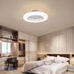 HomeRoots Contemporary Acrylic Fan And Ceiling Lamp in White Finish