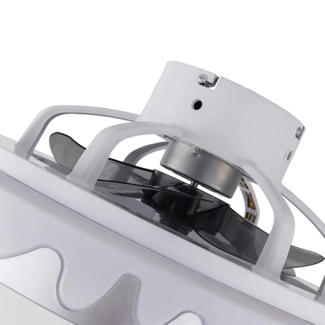 HomeRoots Contemporary Ceiling Fan And Light in Gray Finish