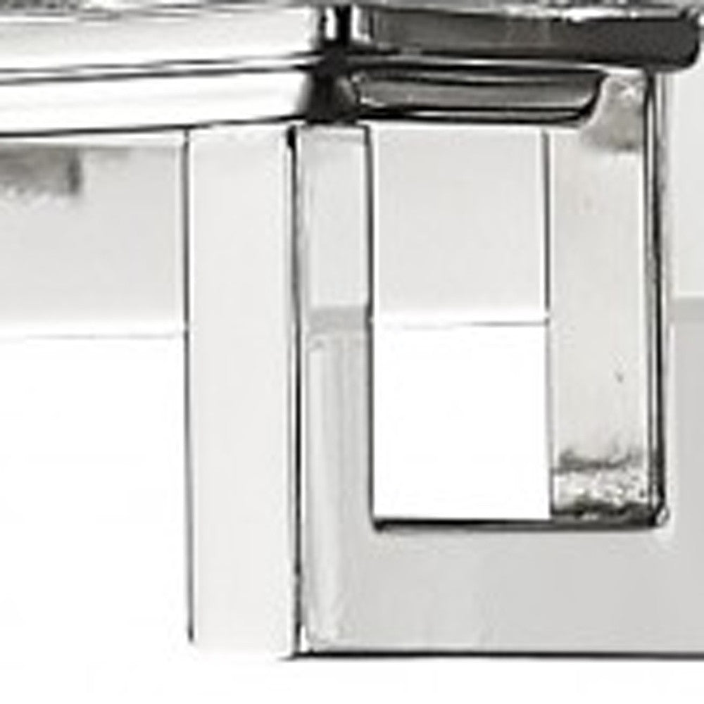HomeRoots Coralie 5-Light Wall Sconce With Pressed Crystal Shades and Polished Nickel Finish