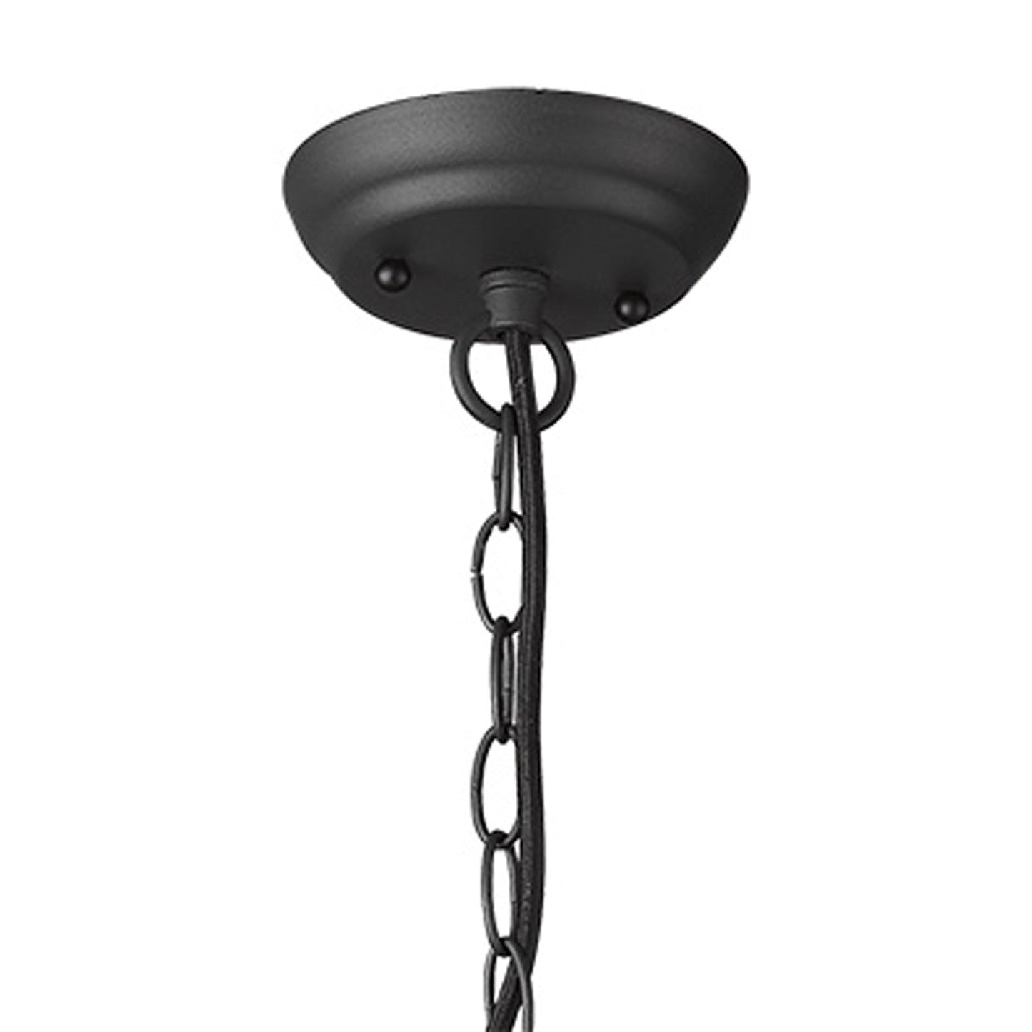 HomeRoots Crew 1-Light Pendant in Matte Black Finish