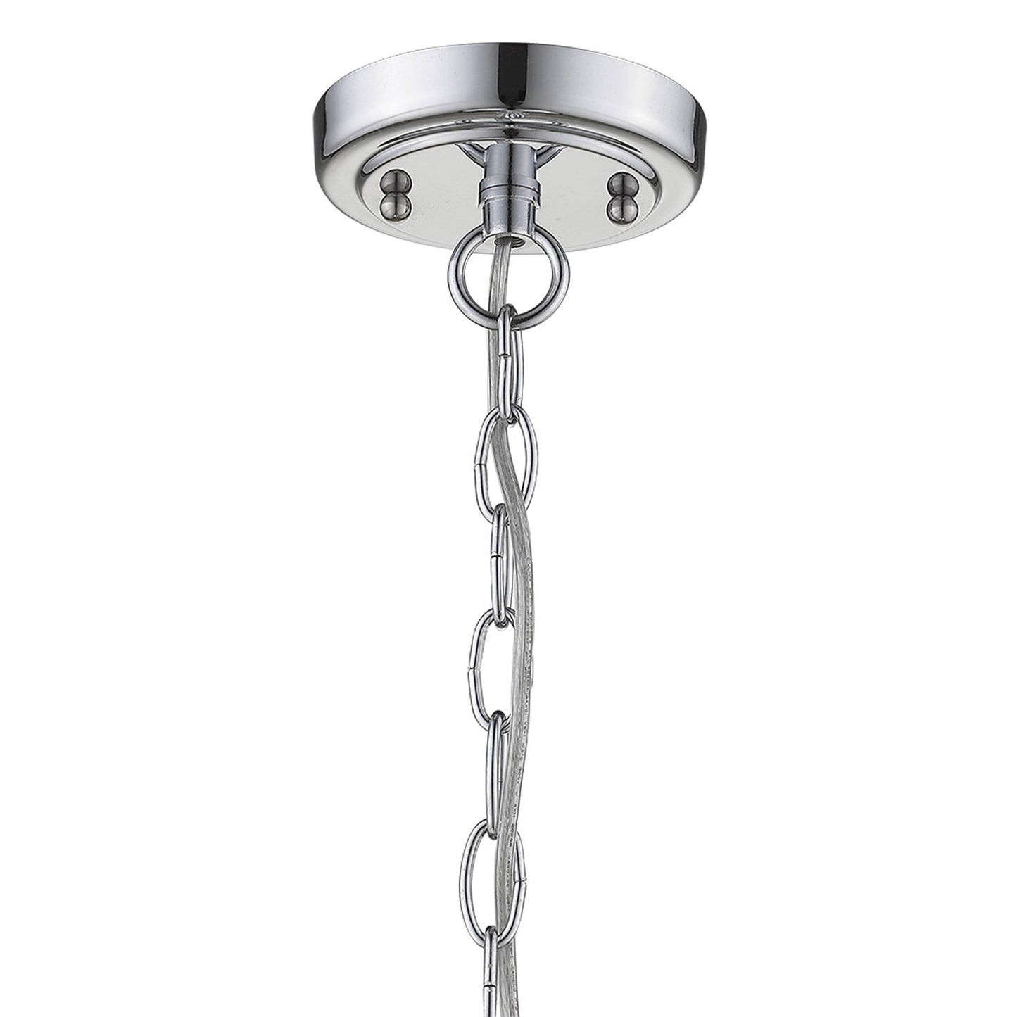 HomeRoots Dylan 3-Light Hanging Lantern in Chrome Finish
