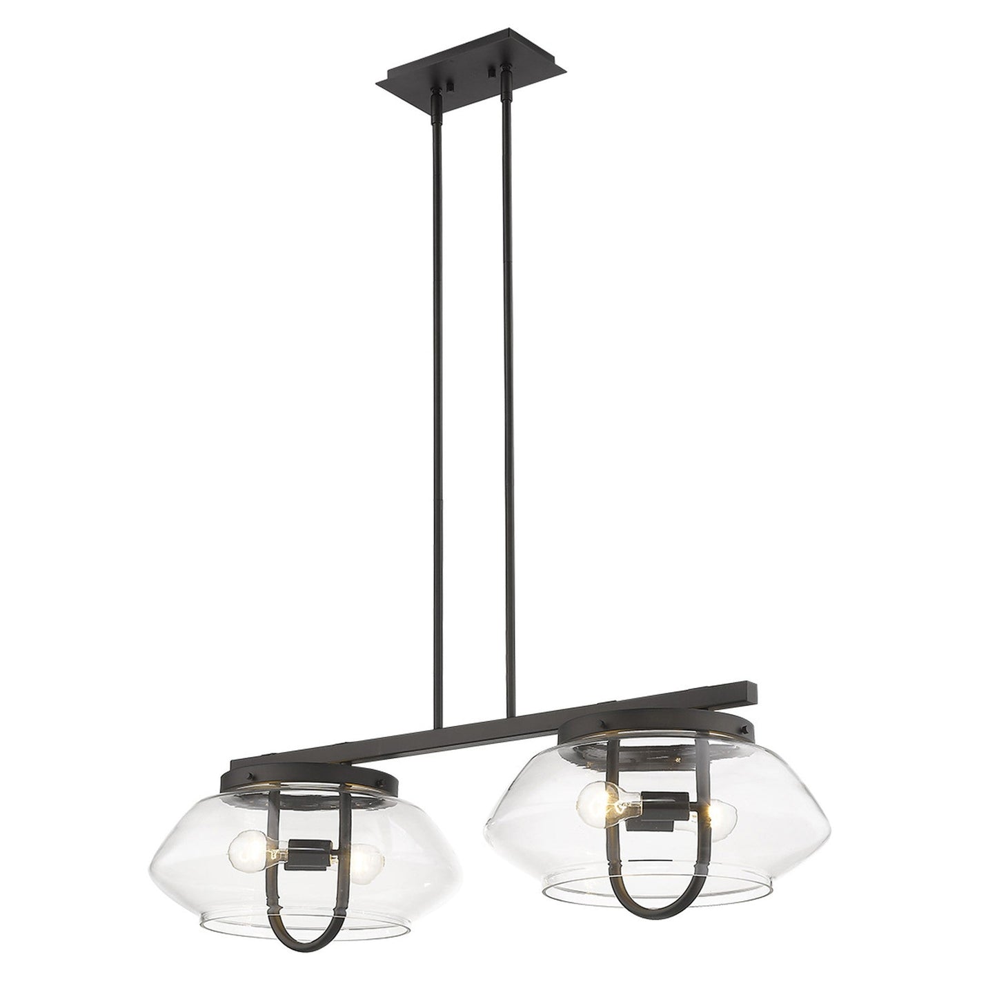 HomeRoots Garner 4-Light Island Pendant in Oil Rubbed Bronze Finish