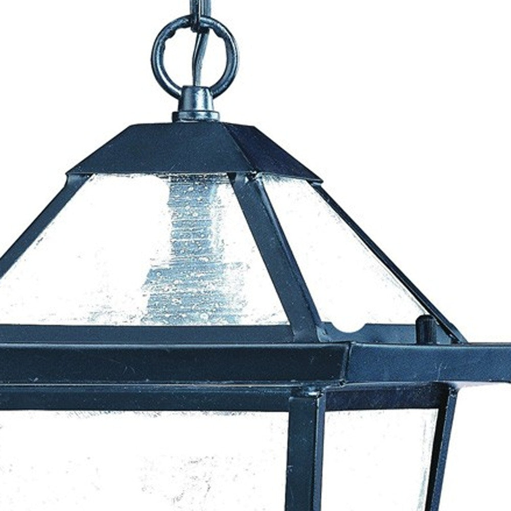 HomeRoots Hanging Lantern Light in Matte Black Finish