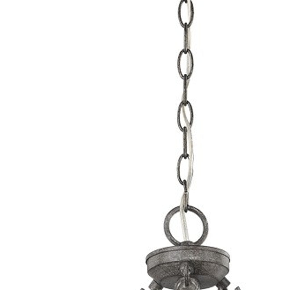 HomeRoots Harlow 3-Light Chandelier in Ash Finish