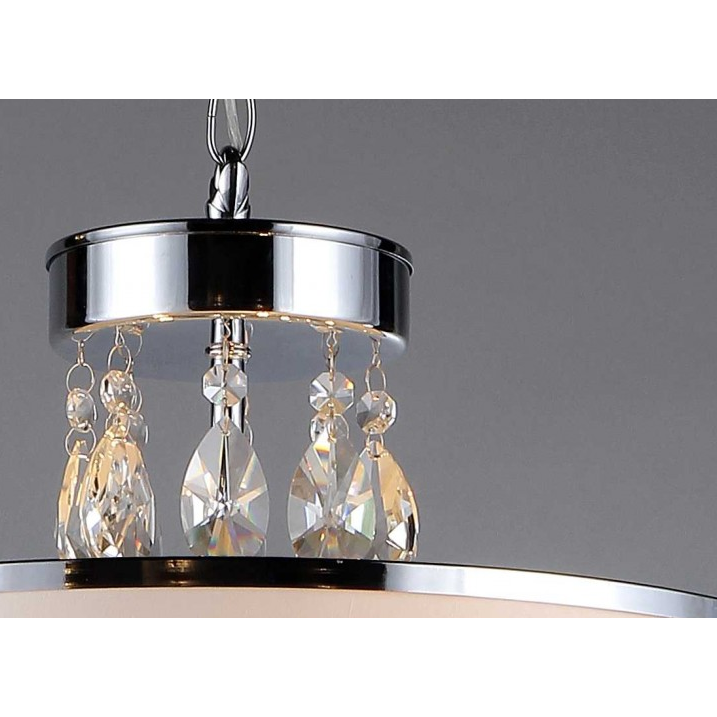 HomeRoots Hera Shaded Crystal-Detailed 4-Light Chandelier In Silver Finish