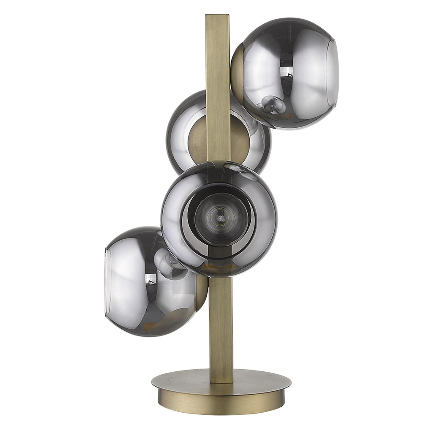 HomeRoots Lunette 4-Light Table Lamp Wirh Aged Brass Finish