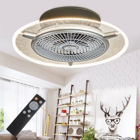 HomeRoots Luxurious LED Ceiling Lamp And Fan in Gold Finish