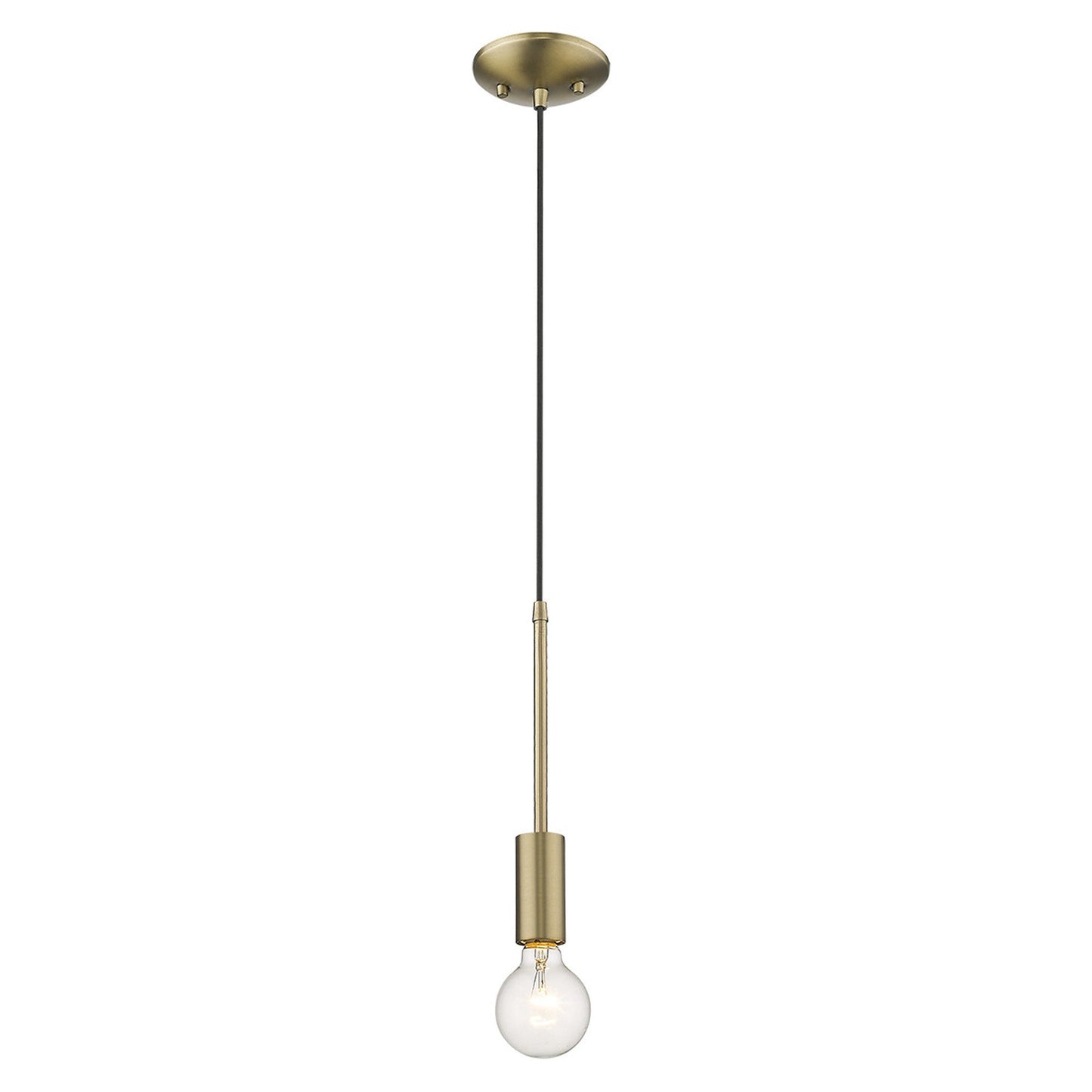 HomeRoots Mini Pendant Hanging Light in Dull Gold Finish