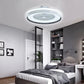 HomeRoots Minimalist LED Light With Ceiling Fan in White and Black Finish