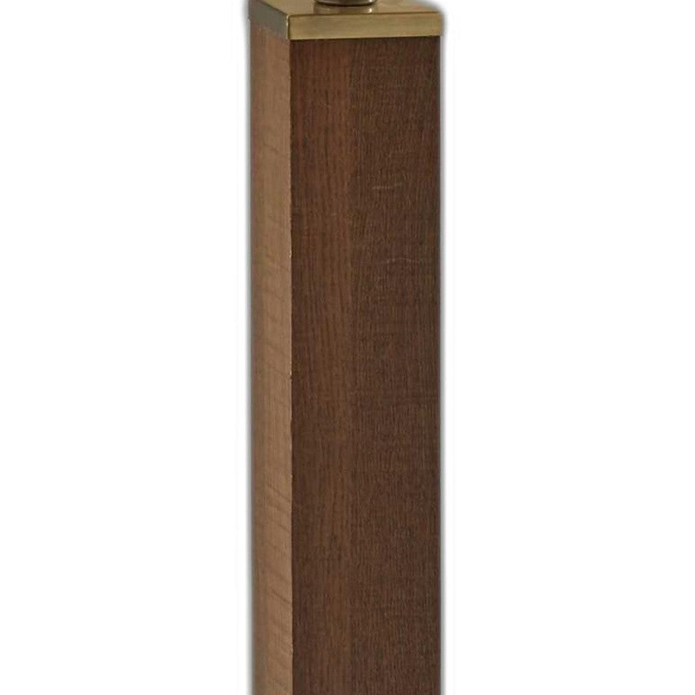 HomeRoots Monument Table Lamp With Walnut Wood Finish