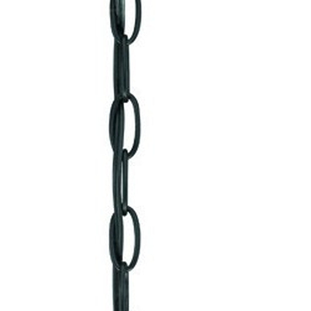 HomeRoots Oil Lamp Hanging Light in Matte Black Finish