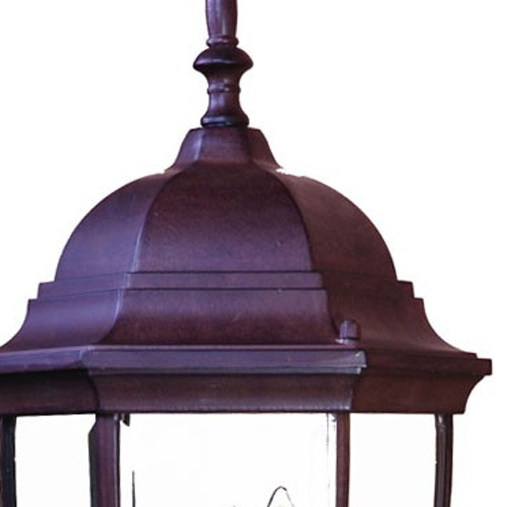 HomeRoots Ornamental Lantern Wall Light in Dark Brown Finish