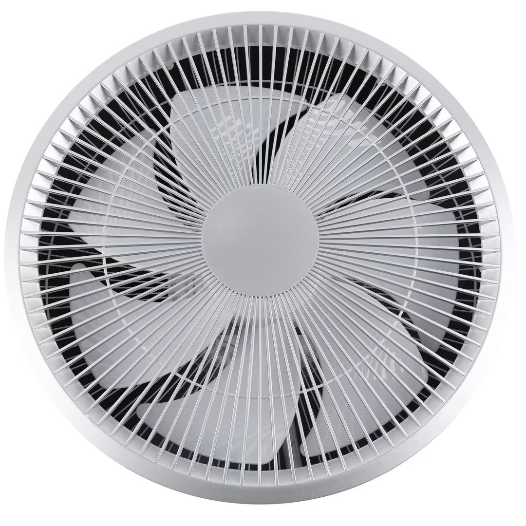 HomeRoots Stylish LED Ceiling Lamp And Fan in White Finish