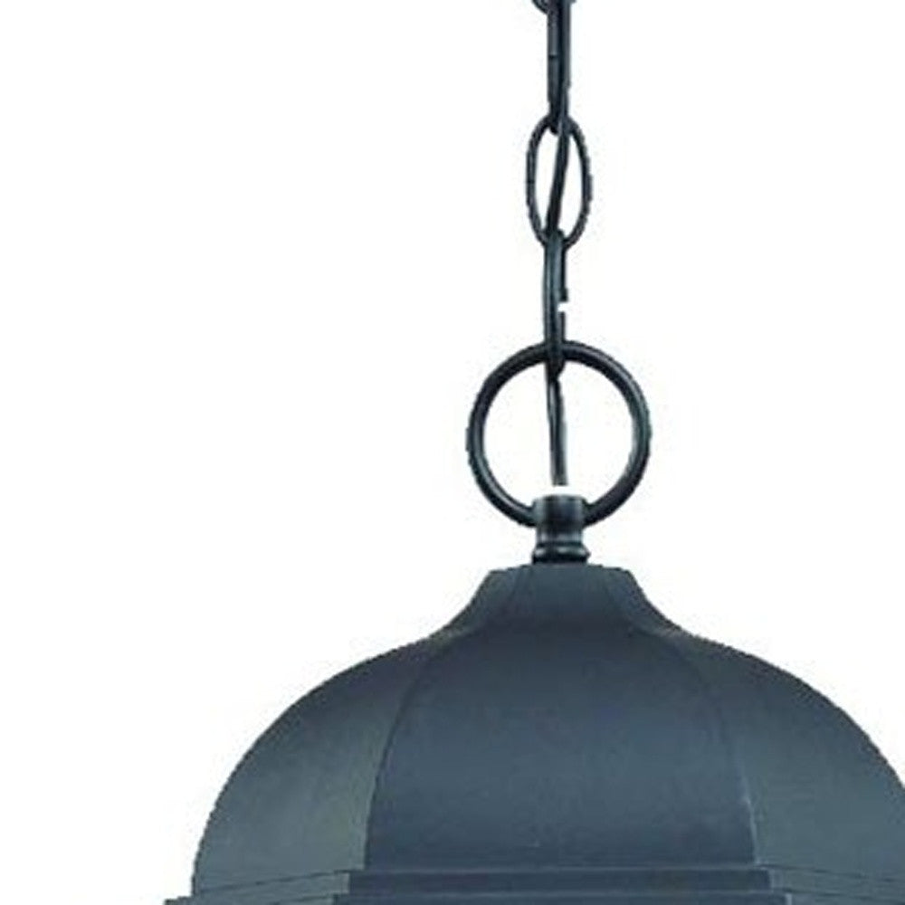 HomeRoots Telfair 3-Light Hanging Light in Matte Black Finish
