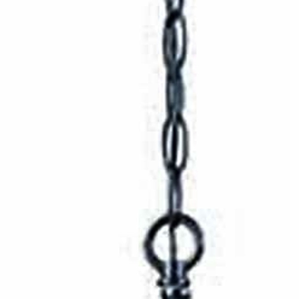 HomeRoots Three Light Eastern Lantern Hanging Light in Matte Black Finish