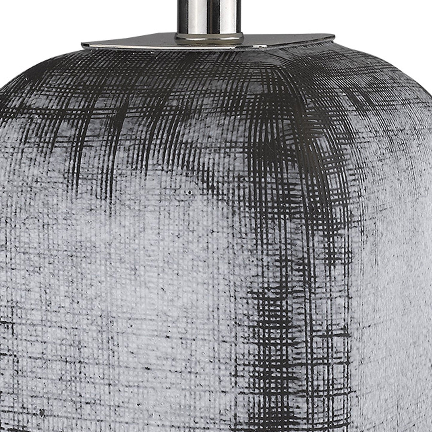 HomeRoots Trend Home 1-Light Table Lamp in Polished Nickel Finish