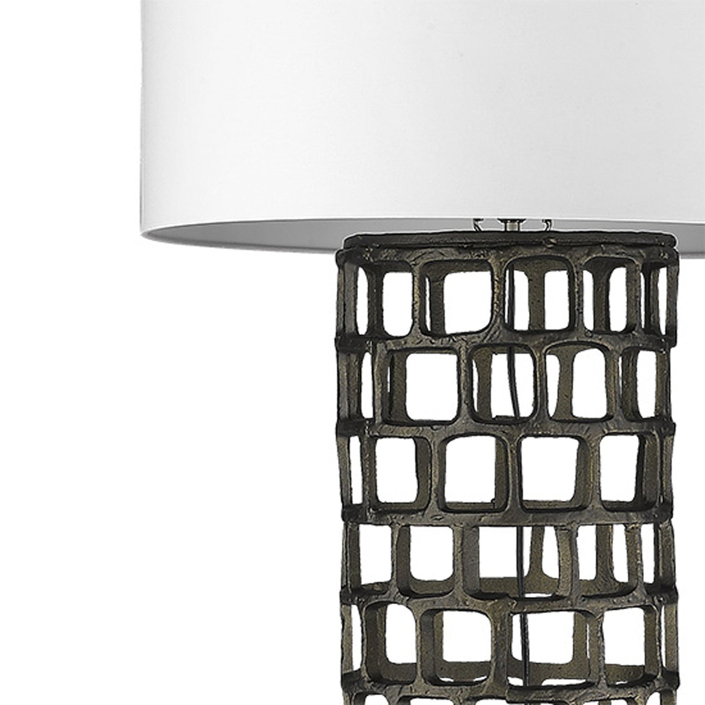 HomeRoots Vallin 1-Light Floor Lamp With Black Gold Finish