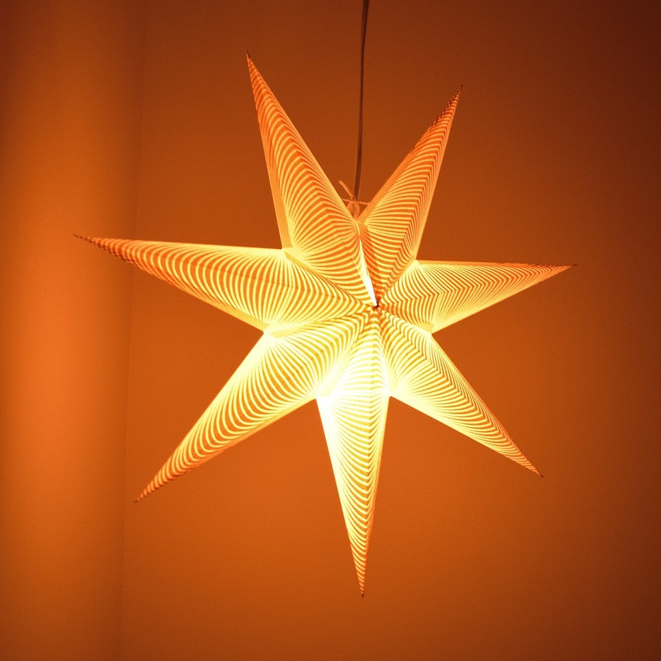 Hometown Evolution Corvus Paper Star Gold Outdoor Lantern