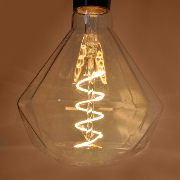 Hometown Evolution DBP125 LED Diamond Spiral Filament 4 Watts Light Bulb