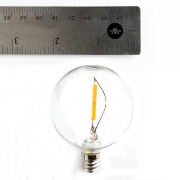 Hometown Evolution G50 LED Filament Clear Light Bulb with C9-E17 Base (Box of 25)
