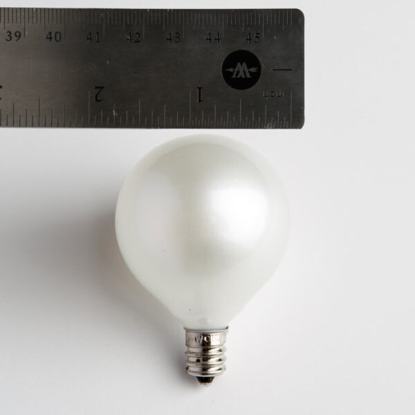 Hometown Evolution G50 White Satin Pearl Light Bulb with C9-E17 Base (Box of 20)