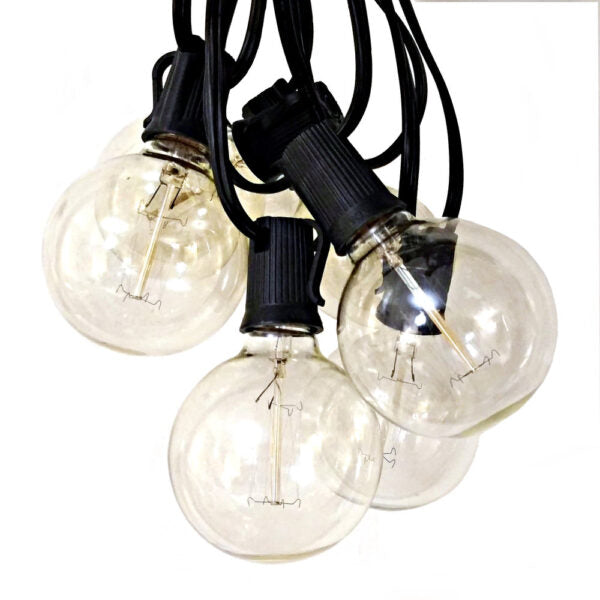 Hometown Evolution G60 Lantern Edison 100 Foot String Light Set with Black wire