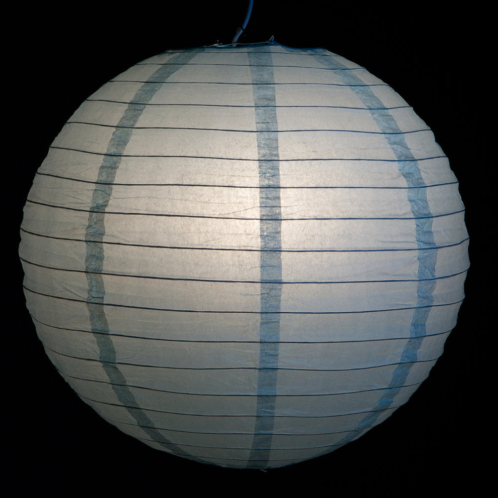 Hometown Evolution Paper 20" Ice Blue Outdoor Lantern (Set of 3)