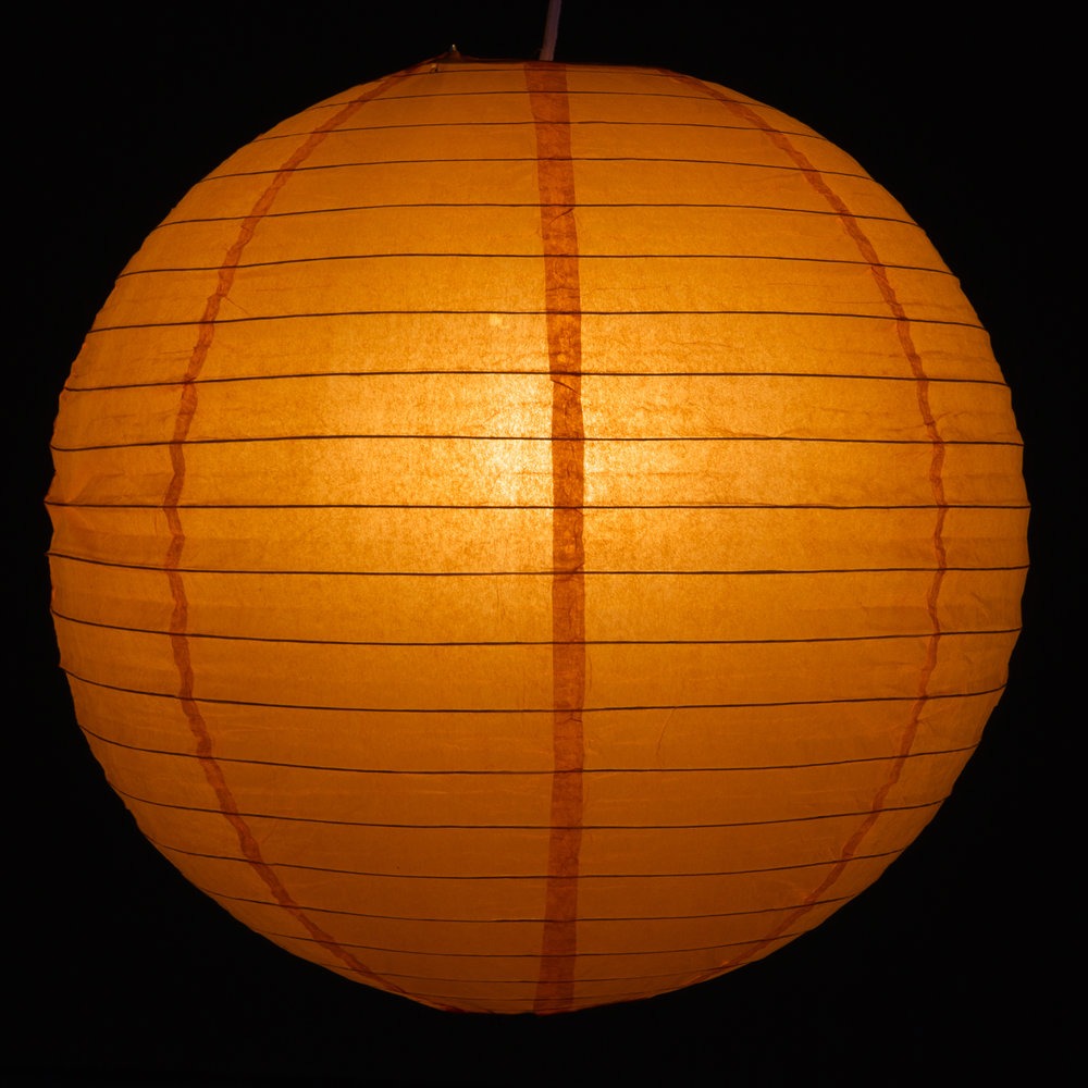 Hometown Evolution Paper 20" Orange Outdoor Lantern (Set of 3)