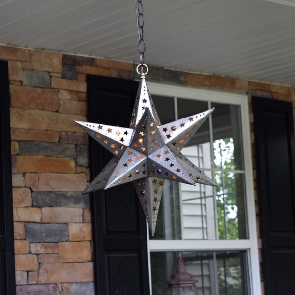 Hometown Evolution Star Cut 18" Tin Star Light with Marbles