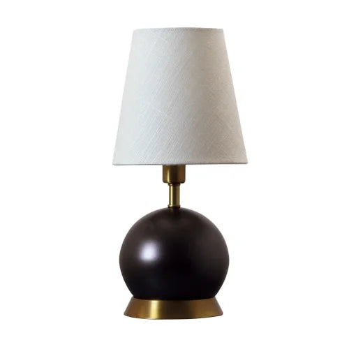 House of Troy Geo 12" Mahogany Bronze with Weathered Brass Accents Lamp