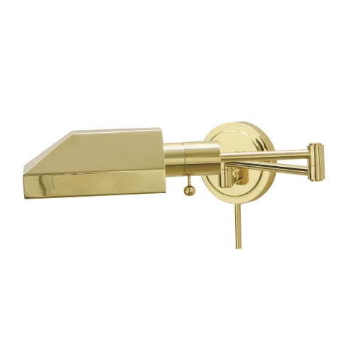House of Troy Home Office Pharmacy Swing Arm Polished Brass Wall Lamp WS12-61-J