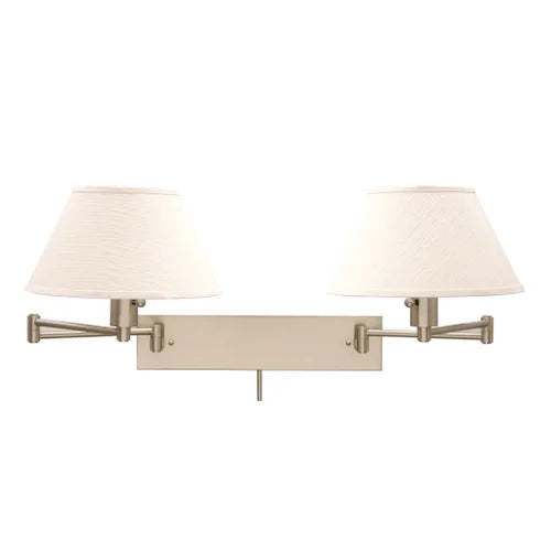House of Troy Home Office Pharmacy Swing Arm Satin Brass Double Wall Lamp WS14-2-52