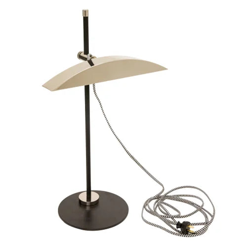 House of Troy LED 14" Black with Polished Nickel Desk Lamp