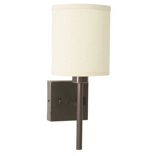 House of Troy Oil Rubbed Bronze Wall Lamp with Convenience Outlet-WL625-OB