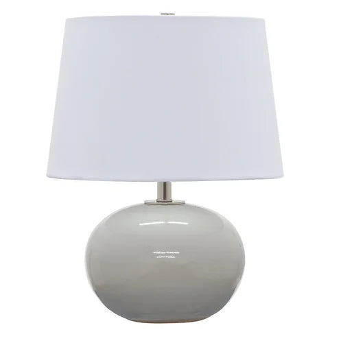 House of Troy Scatchard Stoneware 17" Gray Gloss Table Lamp