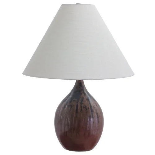 House of Troy Scatchard Stoneware 22.5" GS300-Decorated Red Table Lamp