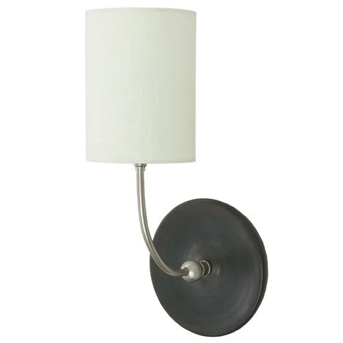 House of Troy Scatchard Stoneware Black Matte and Satin Nickel Wall Lamp