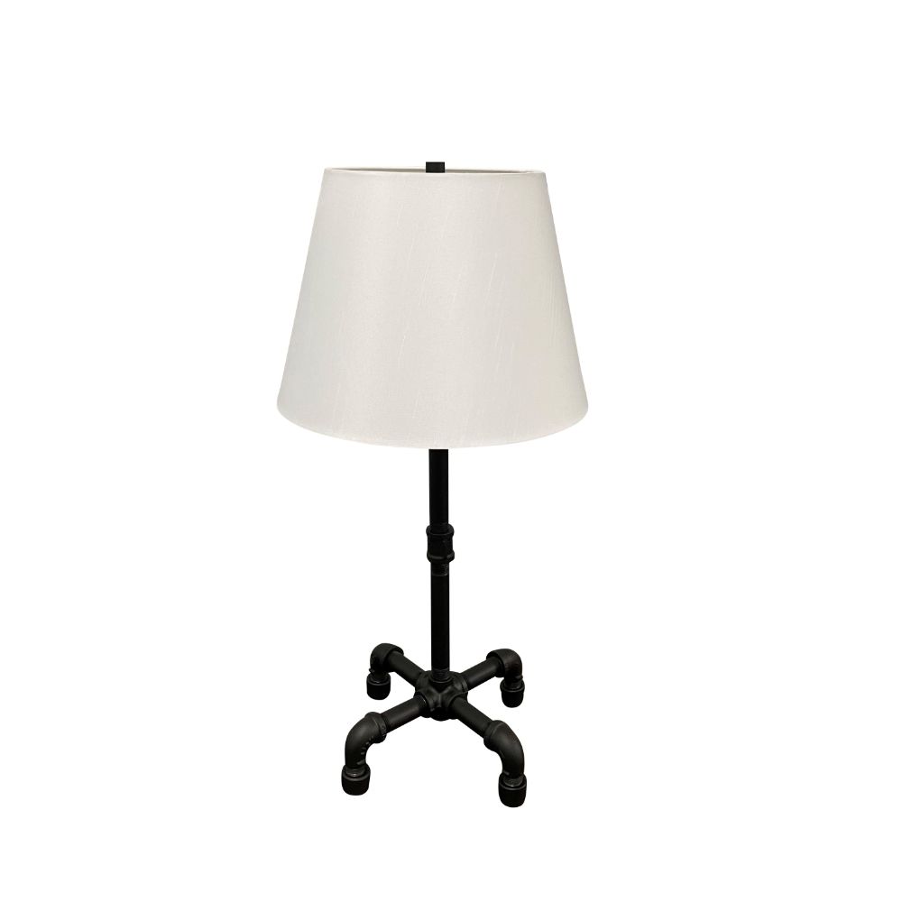 House of Troy Studio 13" Black Table Lamp with Fabric Shade