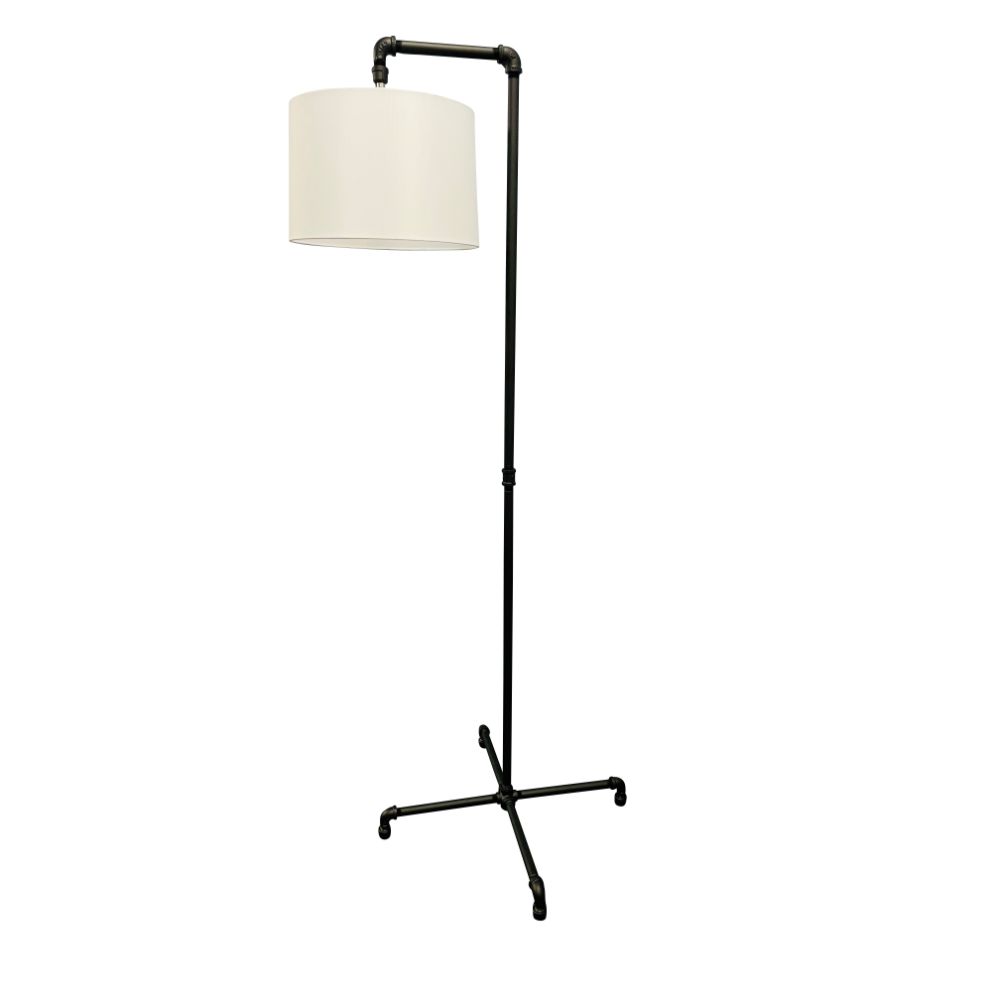 House of Troy Studio 28" Black Floor Lamp with Fabric Shade
