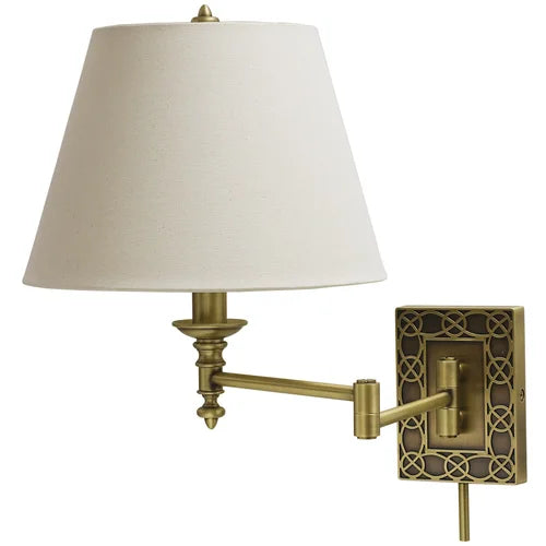 House of Troy Swing Arm Antique Brass Wall Lamp WS763-AB