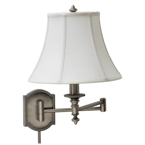 House of Troy Swing Arm Antique Silver Wall Lamp WS761-AS