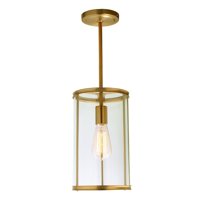 JVI Designs Gramercy Satin Brass 1-Light Hanging Pendant Lighting With ...