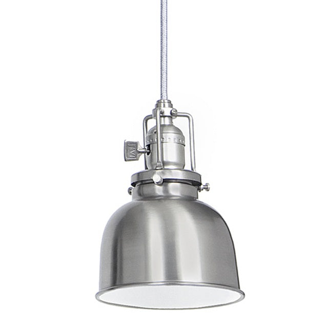 JVI Designs Union Square Satin Nickel 1-Light Hanging Pendant Lighting ...