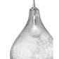 Jamie Young Curved 13" 1-Light Handblown Clear Seeded Glass Pendant Light