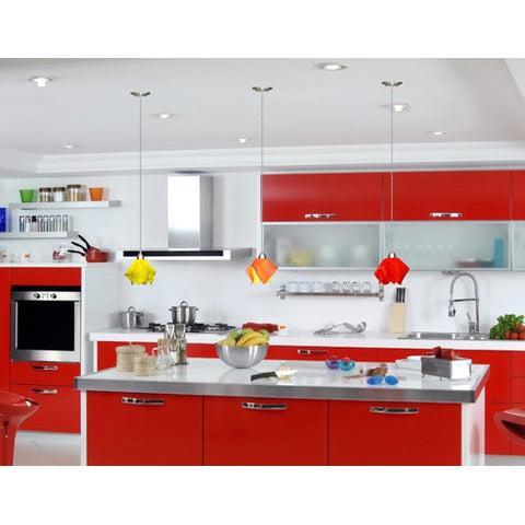 Jezebel Gallery Flame Radiance 9" x 7" Small Seafoam Green Pendant Light With Brown Hardware