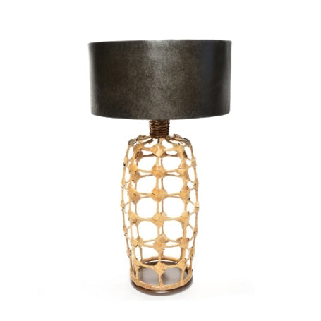 Jo-Liza International Banana Palm 32" Berna Table Lamp With Black Metal Shade