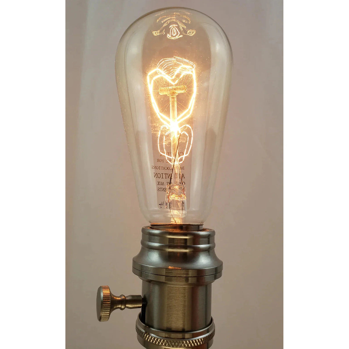 Lifegard Lighting Incandescent ST64 Heart with Hairpin Style Filament Anchors 2200K Clear Light Bulb